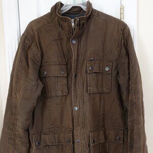Hurley Brown Zip-Up Jacket Size M